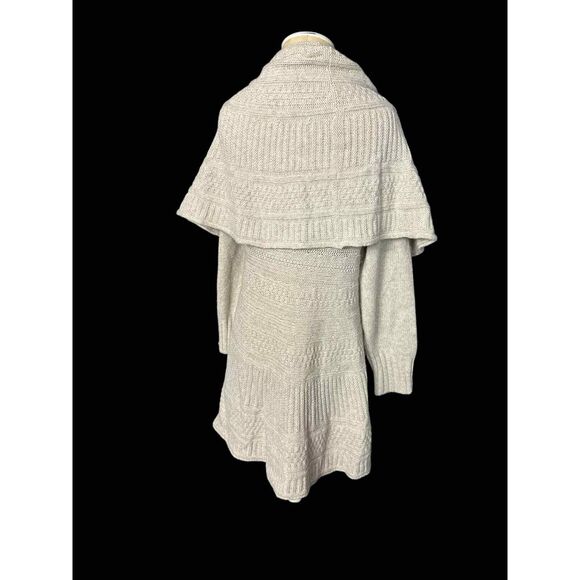 Rani Arabella Cashmere Marino Wool Beige Open Front Cardigan Size Large - Picture 3 of 4